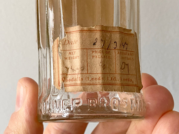 **RESERVED** Poison Bottle With Original Label From Goodalls Chemist Leeds - Source Vintage