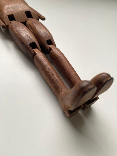 Well Made Vintage Wooden Folk Art Articulated Figure
