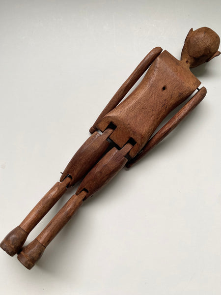 Well Made Vintage Wooden Folk Art Articulated Figure