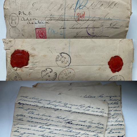 Rare Antique Letter From A Fortune Teller To A Col. J.S. Wilkins Dated 1903 With Original Envelope