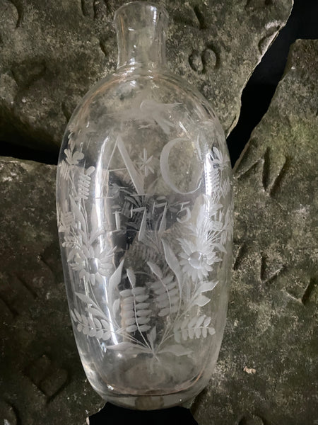 Beautiful Antique 18th Century Ladies Carriage Flask Initialled & Dated 1775