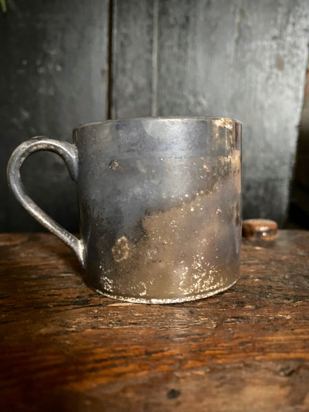 Curious Fire Damaged Coffee Cup Rescued From Fire At Lake House Salisbury 1912 With Handwritten Label - Source Vintage