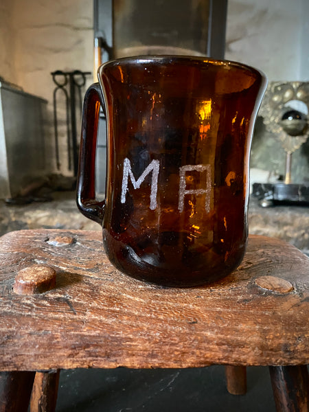 Antique 19th Century West Country Cider Cup With Folk Art Stippled Initials ‘MA’ - Source Vintage