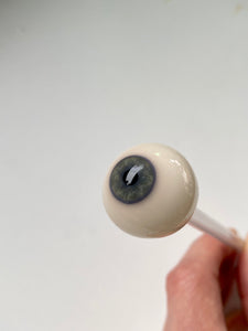 Rare Antique Uncut Handblown Ocularist’s Prosthetic Glass Eye On Stem