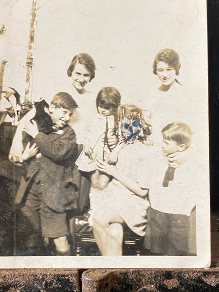 Sinister Antique Black & White Defaced Photo From The 1920’s