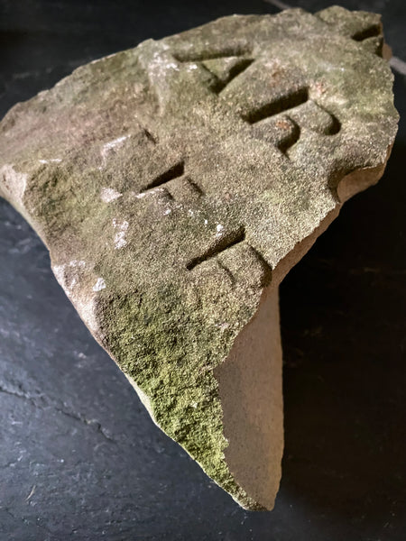 Fragment Of Early 19th Century Gravestone c.1820 - Source Vintage