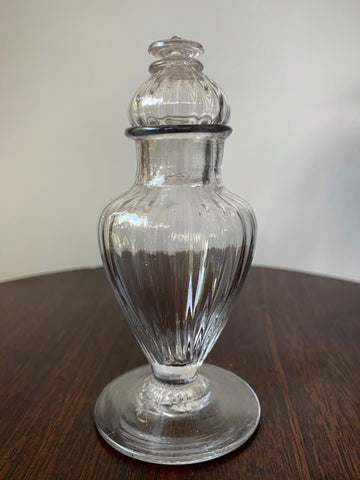 Antique 18th Century Glass Dry Mustard Jar c.1790