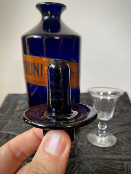 Antique 18th Century Apothecary Bottle and Dose Glass