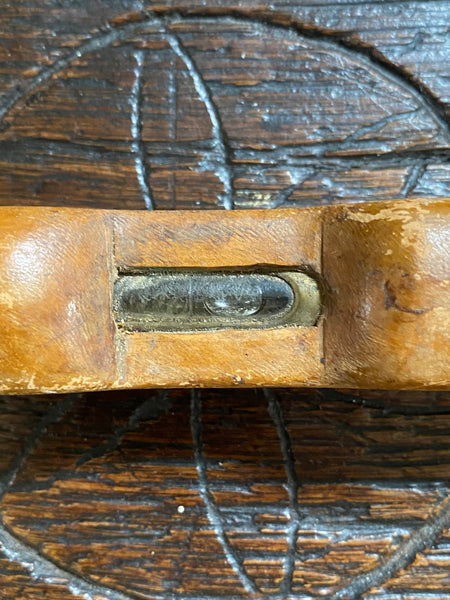 Antique Early 20th Century Scratch Built Shed Made Miniature Treen Spirit Level