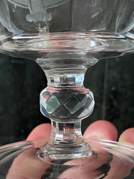Rare Antique Early 19th Century Irish Rummer With Engraved Arms Of The Chatterton Baronets, Castle Mahon, County Cork - Property Of Sir James Chatterton