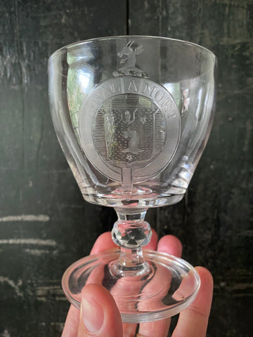 Rare Antique Early 19th Century Irish Rummer With Engraved Arms Of The Chatterton Baronets, Castle Mahon, County Cork - Property Of Sir James Chatterton