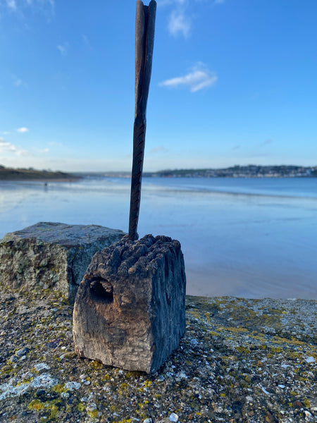 Antique 18th Century Primitive Gnarly Candle Holder - Source Vintage