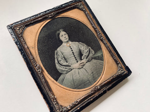 Antique Victorian Ambrotype Of Woman