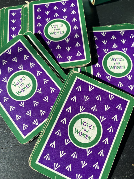 Rare Set Original Antique Early 20th Century Suffragette ‘Votes For Women’ Playing Cards c.1910 - Source Vintage