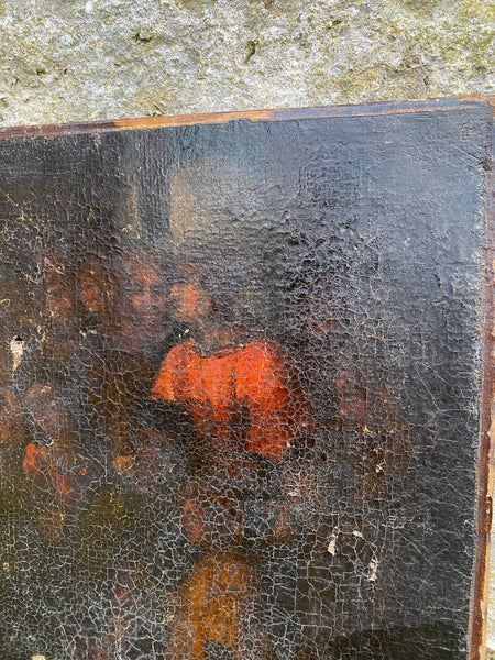Mysterious Antique 16th Century Oil On Canvas Painting With Infrared Scans Dating It To Circa 1533 - Source Vintage
