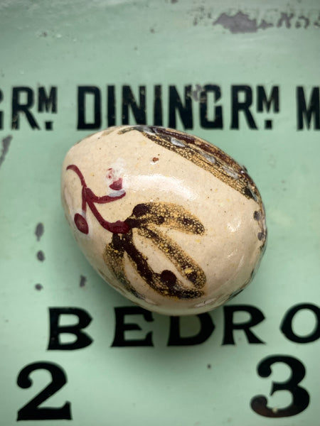 Very Rare Georgian Ceramic New Born Baby Gift Ceramic Egg c.1780–1830