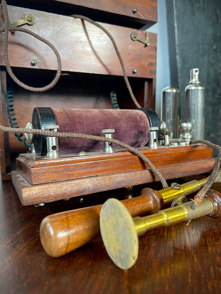 Antique Early 20th Century Electric Shock Treatment Set To Treat Mental Illness