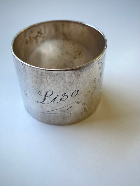 Rare World War 1 Sterling Silver Commemorative Napkin Ring For Lieutenant Noel Henry Cragg With All Postings Mentioned In Despatches