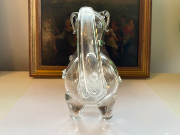 Rare Antique Novelty Glass & Silver Decanter In The Form Of A Dog Birmingham 1904 A/F