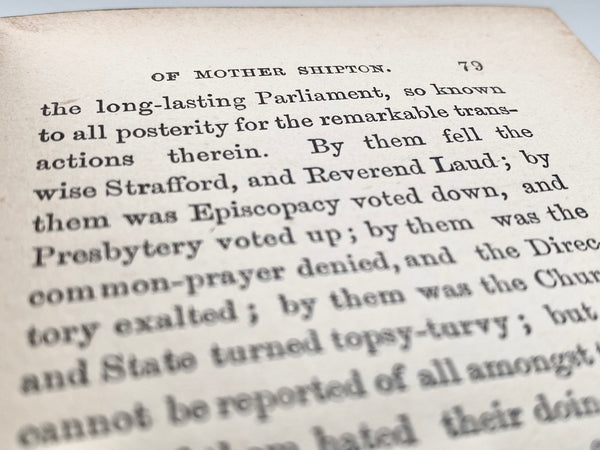Scarce Antique Prophecies Of Mother Shipton, Robert Nixon & Martha The Gipsy Book 1866 - Source Vintage