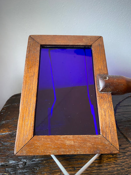 Rare Antique 19th Century Custom Made Treen Handheld Claude Lorrain Style Glass Filter