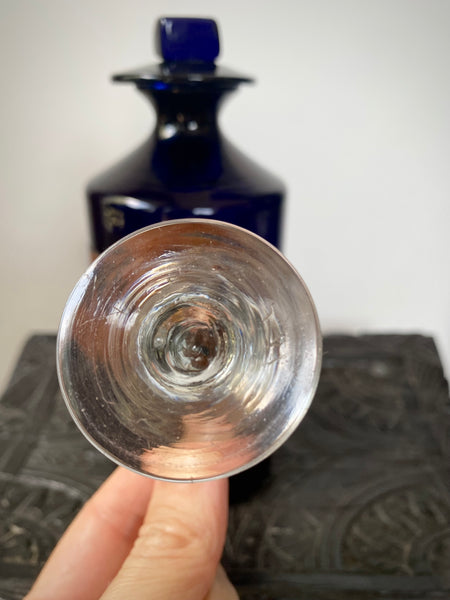 Antique 18th Century Apothecary Bottle and Dose Glass