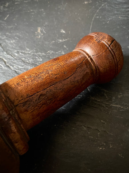 Rare Large Antique Late 17th - Early 18th Century Carved Walnut Ecclesiastical Stamp - Source Vintage