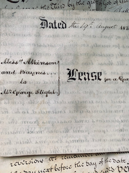 Bundle of Antique 18th-19th Century Documents Detailing The History Of A House In The City Of York