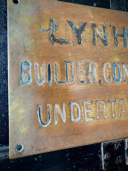 Rare Antique Late 19th Century Undertaker’s Sign