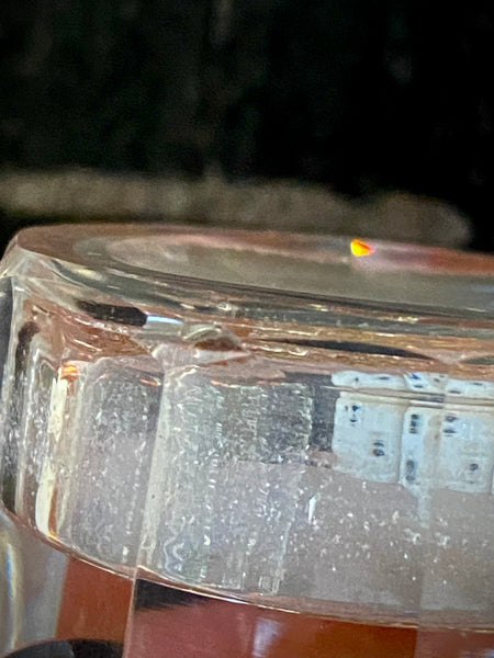 Antique 19th Century Gaming Gambling Glass Engraved With ‘Success To The Renown’ & An Image Of A Schooner Ship