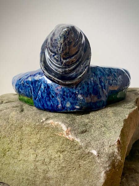 Antique 19th Century Ceramic Tip Tray In The Form Of A Fisherman