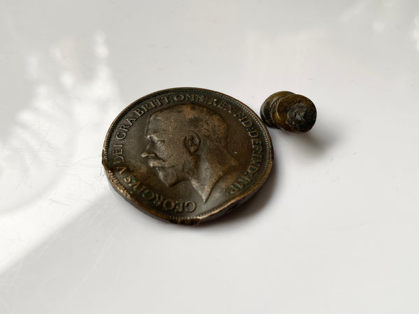 Curious World War 1 Penny Shot By A Bullet