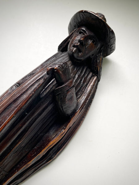 *RESERVED FOR STEVEN* Rare Antique 16th-17th Century Carved Puritan Figure