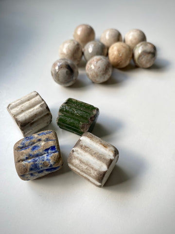 Antique 18th & 19th Century Games Lot Knucklebones & Marbles