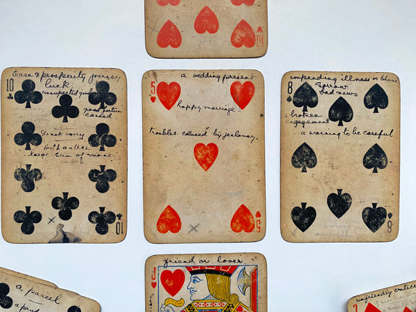 Rare Antique Folk Art Tarot Fortune Telling Cards Made By A Soldier During World War 1