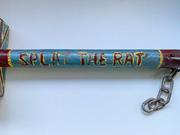 Vintage Folk Art ‘Splat The Rat’ Game Mallet c.1950’s