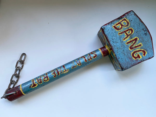 Vintage Folk Art ‘Splat The Rat’ Game Mallet c.1950’s