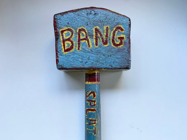 Vintage Folk Art ‘Splat The Rat’ Game Mallet c.1950’s