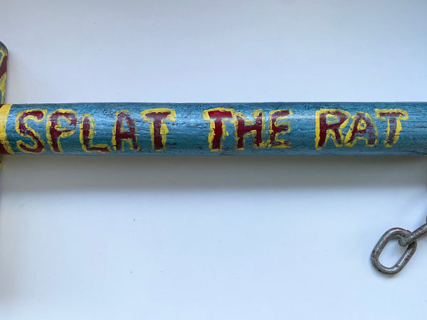 Vintage Folk Art ‘Splat The Rat’ Game Mallet c.1950’s