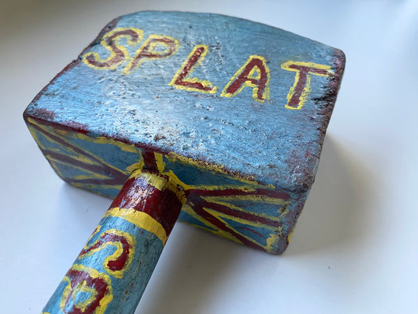 Vintage Folk Art ‘Splat The Rat’ Game Mallet c.1950’s