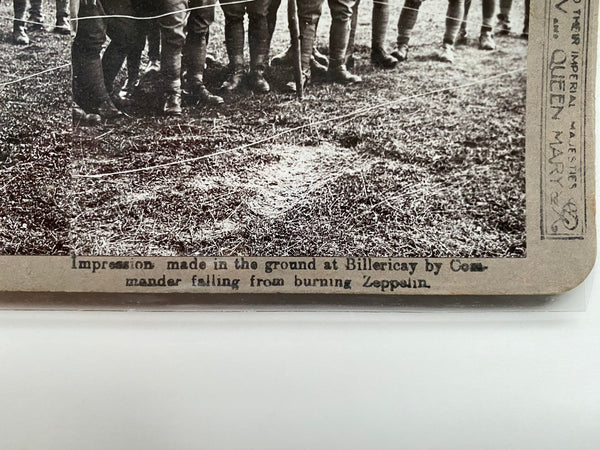 WW1 Military Stereoview Of The Macabre Zeppelin Fall In Billericay Essex