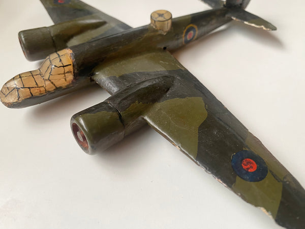 Vintage WW2 Era Scratch Built Toy Bristol Blenheim Bomber Plane