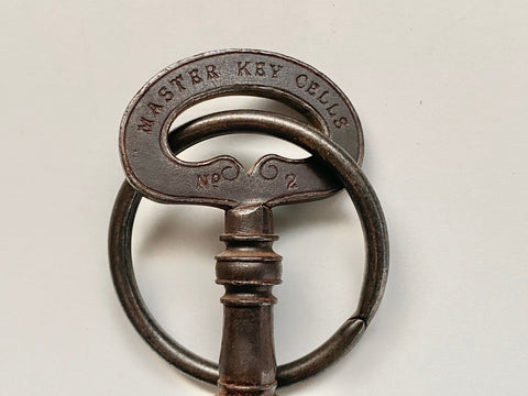Rare Heavy Antique 19th Century Prison Cell Master Key Charles Smith Sons & Co Birmingham - Source Vintage