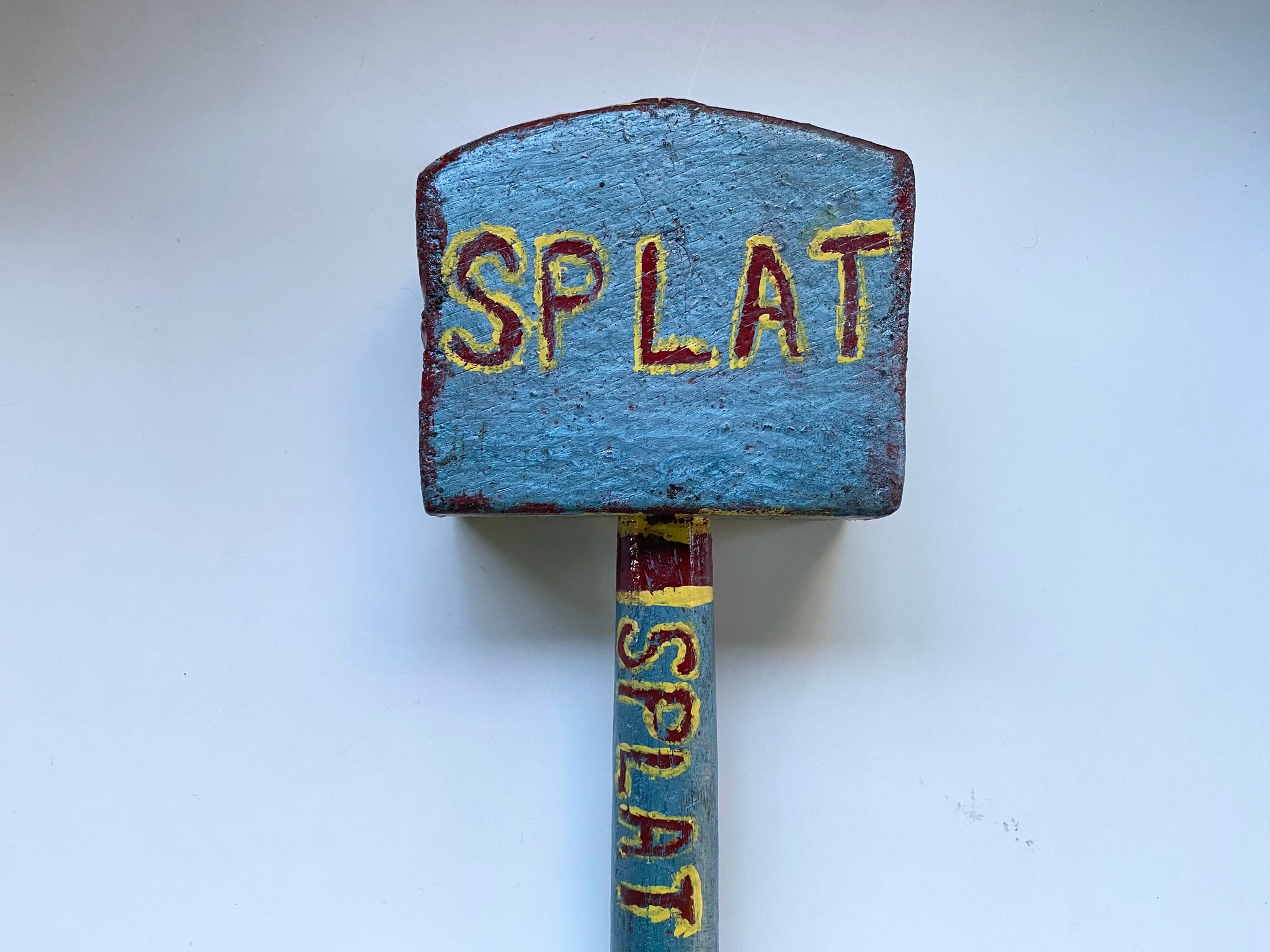 Vintage Folk Art ‘Splat The Rat’ Game Mallet c.1950’s