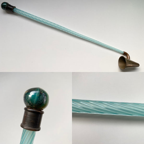 Rare Antique 19th Century Glass Candle Snuffer