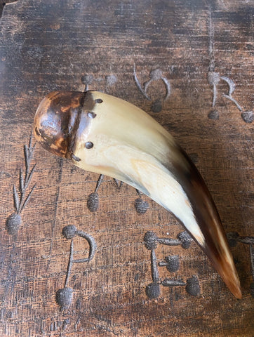 Rare Early Antique 19th Century Folk Art Horn & Wood Sailor Made Fid