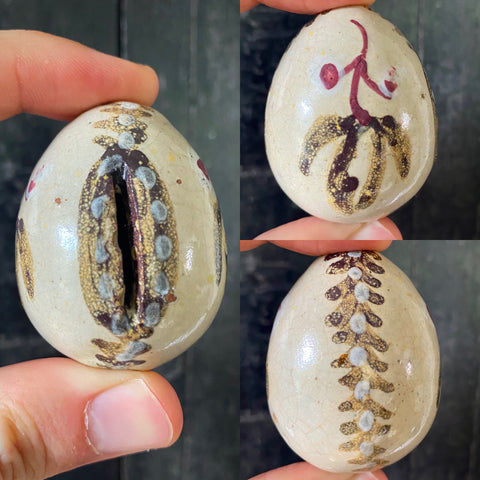 Very Rare Georgian Ceramic New Born Baby Gift Ceramic Egg c.1780–1830