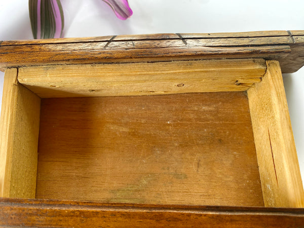Antique 19th Century Scratch Built Folk Art Secret Book Box ‘Mrs S Huddlestone’ - Source Vintage