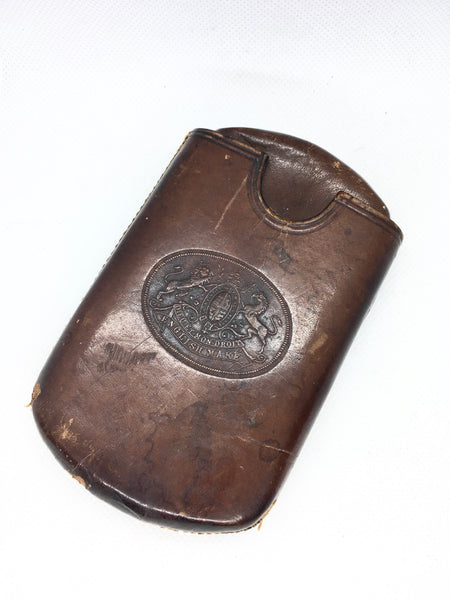 Military Leather Cigar Case William Francis 2805 Norfolk Regiment + Copy Of Full Service History - Source Vintage