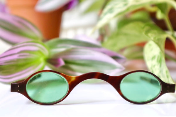 Rare Antique Green-Tinted Tortoiseshell & Silver Spectacles c.1800 - Source Vintage